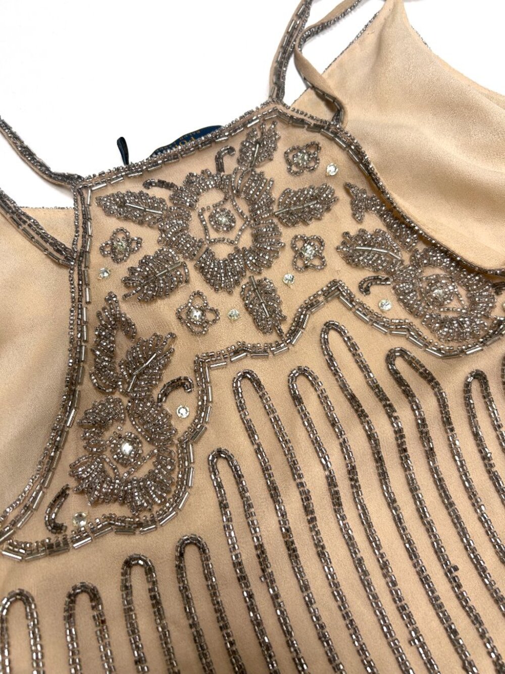 Polo Ralph Lauren Beaded Champagne Camisole Silk Blend Elegant Party Top XS - Picture 10 of 10